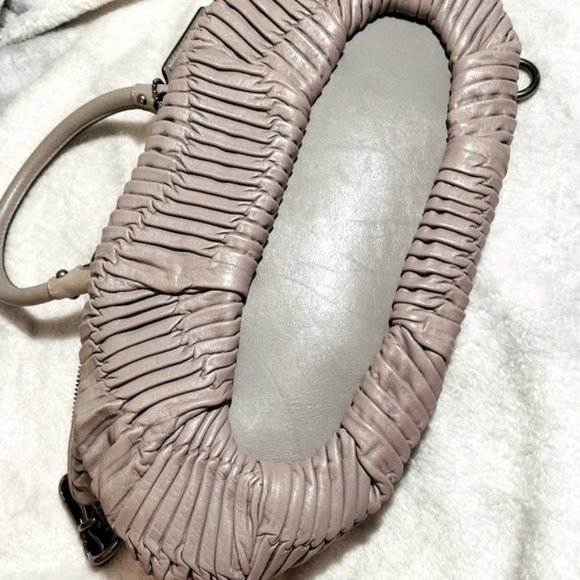 Coach Sophia Madison No 15947 Parchment Gathered Leather Satchel - Picture 5 of 8